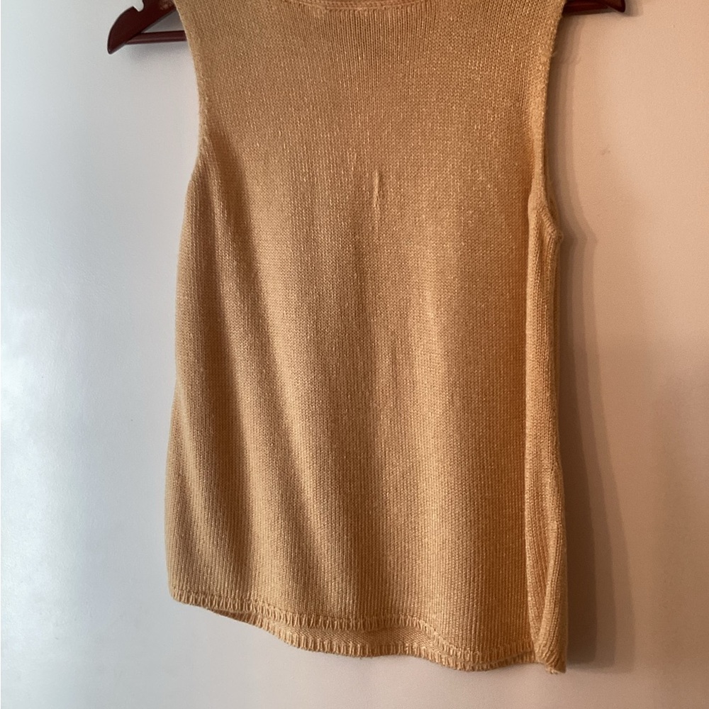 Chico's gold Sleeveless Ribbed Tank Top